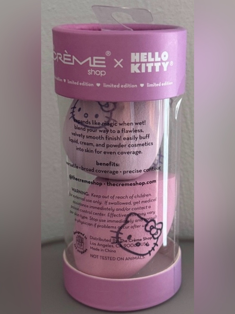 The Crème Shop x Hello Kitty Makeup Blending Sponge Duo Beauty Blender Set 2 pcs - Picture 8 of 10